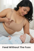 Riva Fine-Rib Cotton Feeding Bra - Skin
