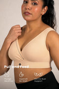 EasyMove non-padded Cotton Yoga Bra - Nude Almond