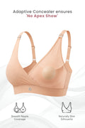 247 Extra Support Cotton Feeding Bra with Adjuster - Nude Almond
