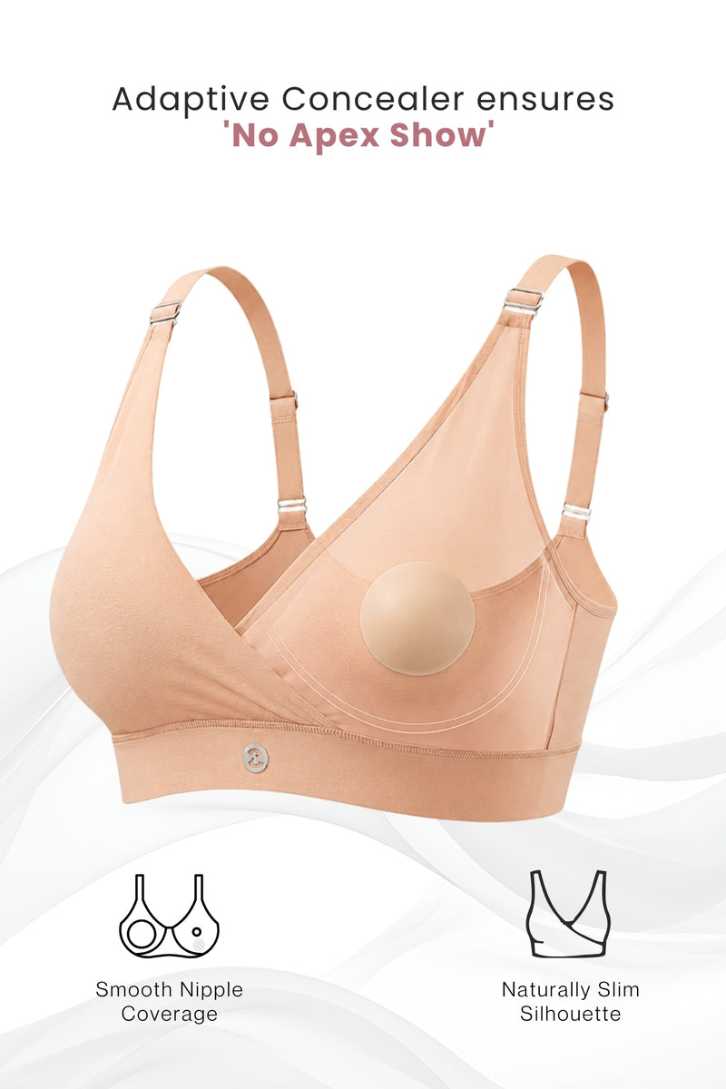 247 Extra Support Cotton Feeding Bra with Adjuster - Nude Almond