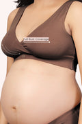 247 (Upgraded) Brown Modal Padded Maternity Feeding Bra