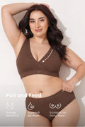 247 (Upgraded) Brown Modal Padded Maternity Feeding Bra