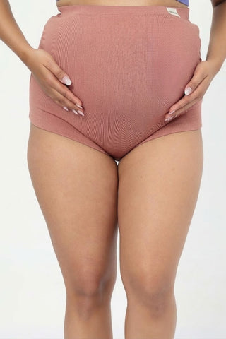 Pregnancy Panty – Over-the-Belly (Rib Textured) - Rose gold