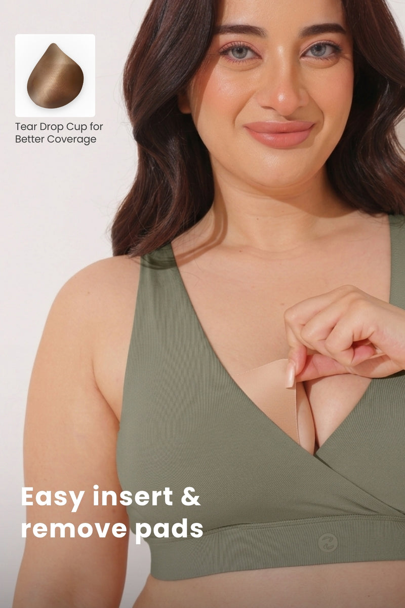 247 (Upgraded) Matcha Modal Padded Maternity Feeding Bra