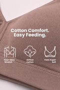 Lira Ribbed Cotton Nursing Padded Bra - Dark Skin