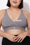 247 Extra Support Cotton Feeding Bra with Adjuster - Melange Anthrea