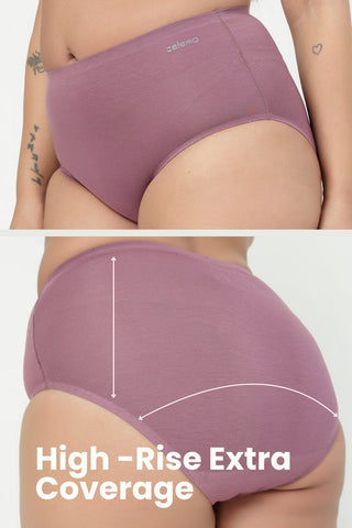 The Invisible Panty Pack Of 3 (Modal | High Rise | Black, Mauve & Navy)