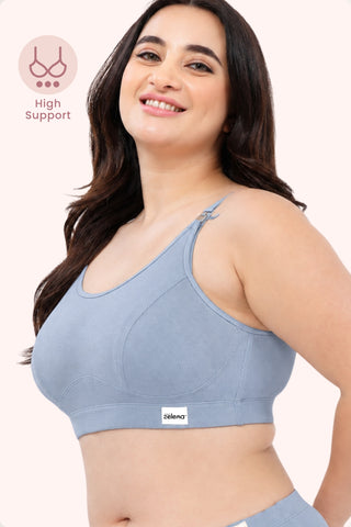 Riva Fine-Rib Cotton Feeding Bra - Mist