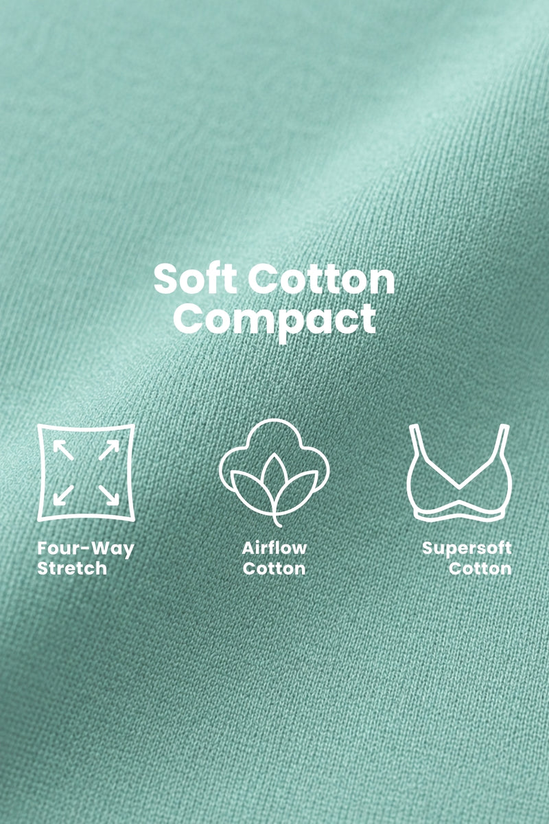 Natural Shape Cotton Bra - Mint