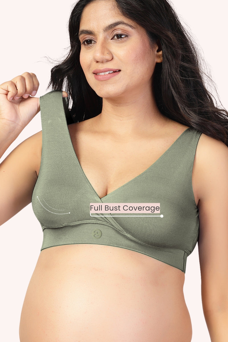 247 (Upgraded) Matcha Modal Padded Maternity Feeding Bra