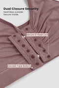 Ruched Tape-Button Nursing Bra - Coco