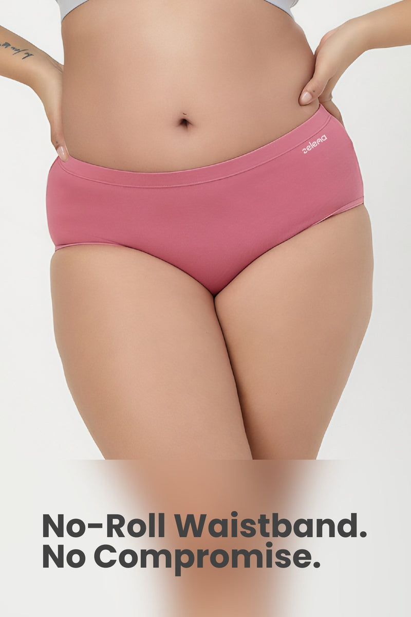 Cotton High-Rise Hipster - Blush