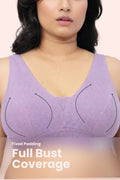 Natural Shape Fine Rib Bra - Lavender