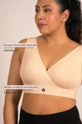 EasyMove non-padded Cotton Yoga Bra - Nude Almond