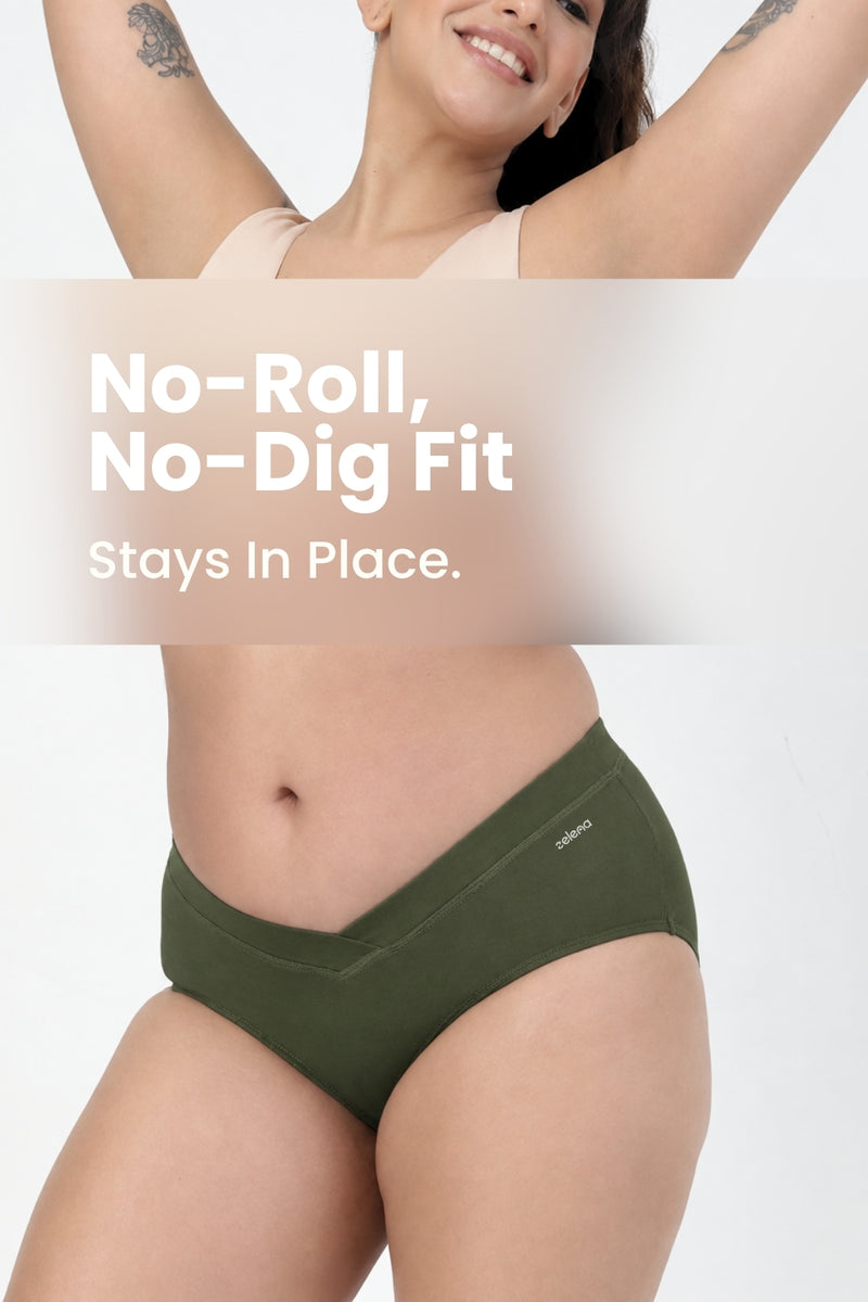 Modal C-Section Panty - Forest Green