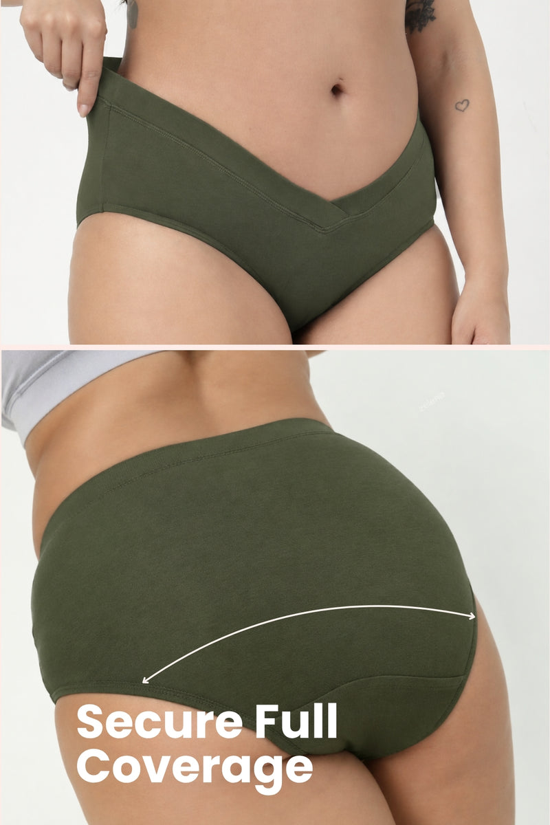 Modal C-Section Panty - Forest Green
