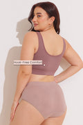 Ruched Tape-Button Nursing Bra - Coco