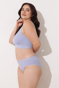 Ruched Modal Front-Open Bra with G-Hook - Mist