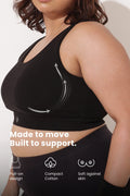 Sculpt & Lift Cotton Sports Bra - Black