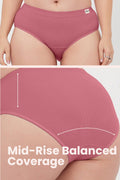 Sera Fine Rib Mid Rise Hipster - Blush