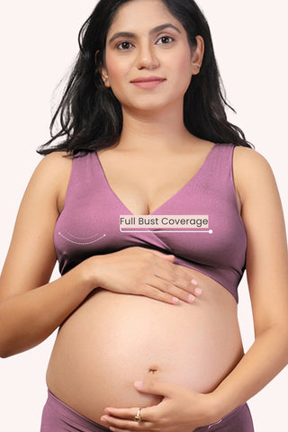 247 (Upgraded) Lilac Modal Padded Maternity Feeding Bra