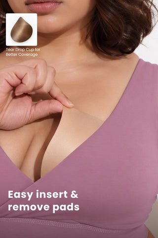 247 (Upgraded) Lilac Modal Padded Maternity Feeding Bra
