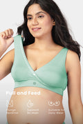 247 (Upgraded) Mint Green Modal Padded Maternity Feeding Bra