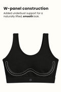 Sculpt & Lift Cotton Sports Bra - Black