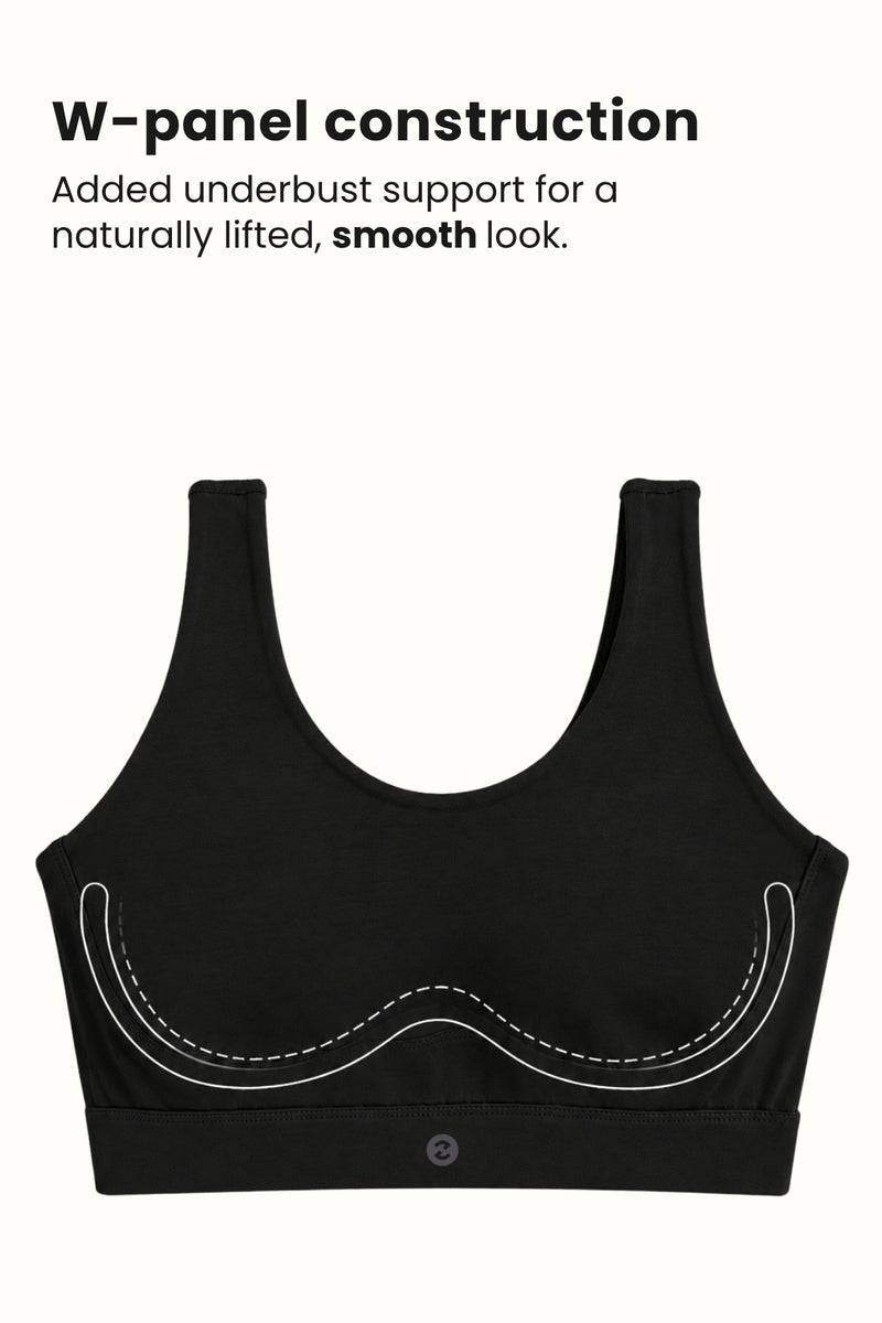 Sculpt & Lift Cotton Sports Bra - Black
