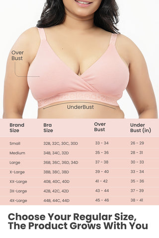 Zena Fine-Rib Bra Pack of 2 - (Rose Gold & Grey Melange)