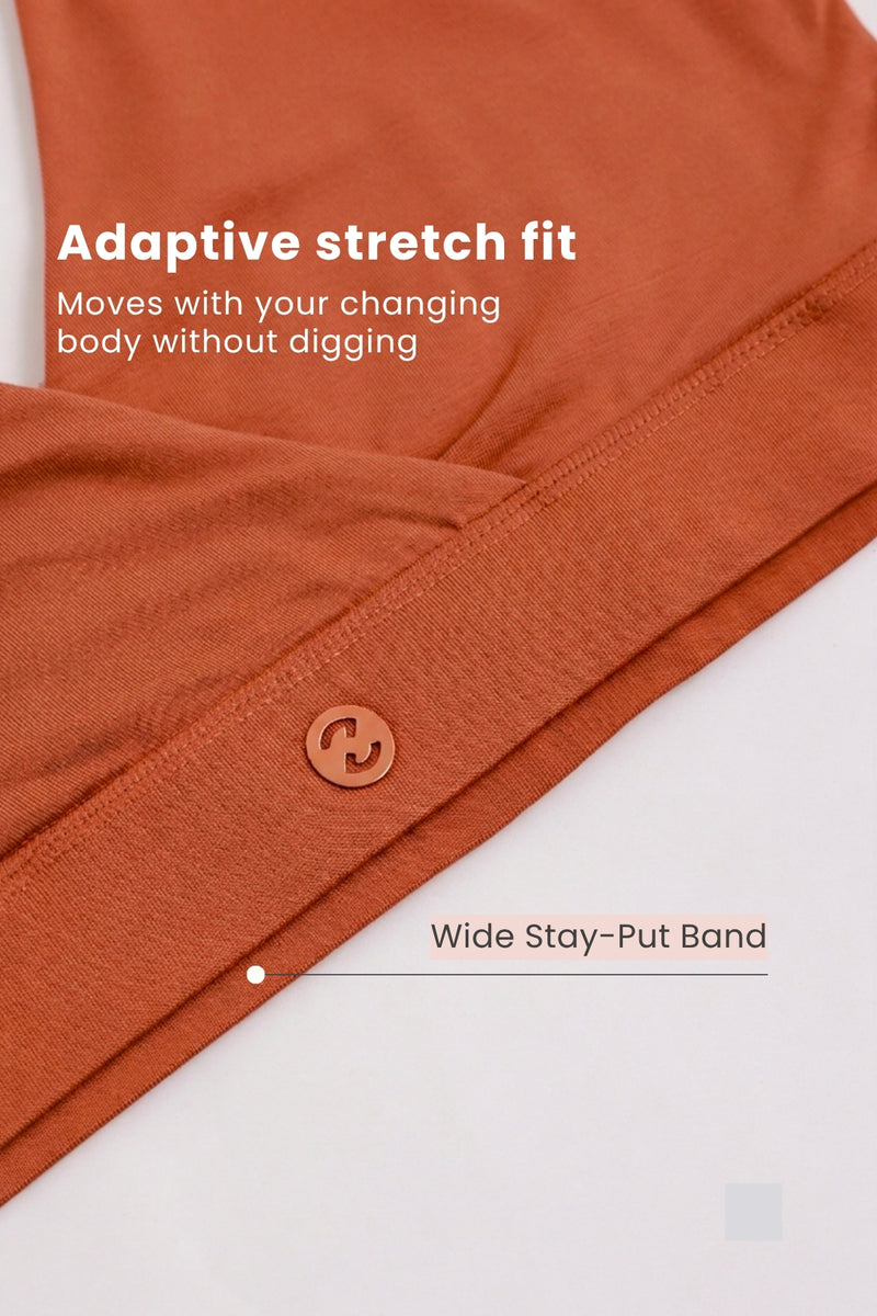 247 (Upgraded) Rust Modal Padded Maternity Feeding Bra