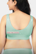 247 (Upgraded) Mint Green Modal Padded Maternity Feeding Bra