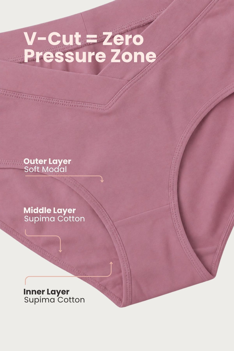 Modal C-Section Panty - Merlot