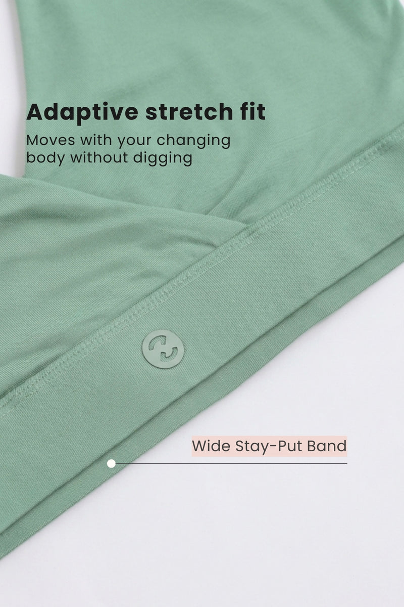 247 (Upgraded) Mint Green Modal Padded Maternity Feeding Bra