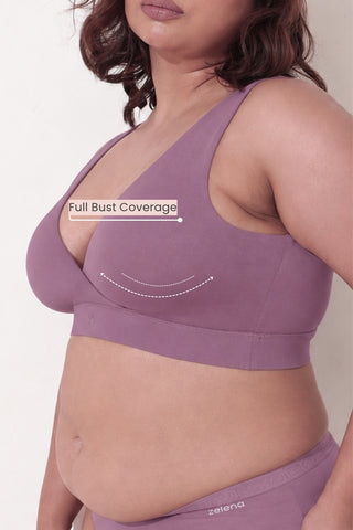 247 (Upgraded) Lilac Modal Padded Maternity Feeding Bra