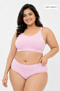 Riva Fine-Rib Cotton Feeding Bra - Baby Pink