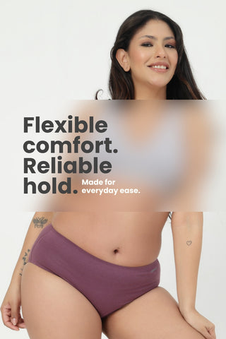 The Invisible Panty Pack Of 4 (Modal | Mid Rise | Black, Army Green, Mauve & Matcha)