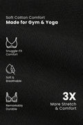 Sculpt & Lift Cotton Sports Bra - Black