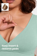 247 (Upgraded) Mint Green Modal Padded Maternity Feeding Bra
