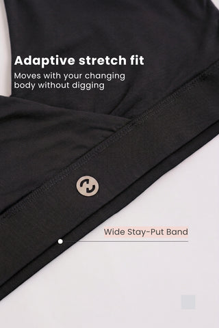 247 (Upgraded) Black Modal Padded Maternity Feeding Bra