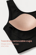 Sculpt & Lift Cotton Sports Bra - Black