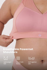 Sculpt & Lift Powermesh Bra - Paper Peach