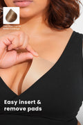 247 (Upgraded) Black Modal Padded Maternity Feeding Bra