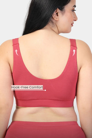 247 (Upgraded) Rustic Red Modal Padded Maternity Feeding Bra