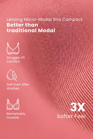 247 (Upgraded) Rustic Red Modal Padded Maternity Feeding Bra