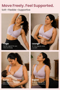 EasyMove non-padded Cotton Yoga Bra - Mauve