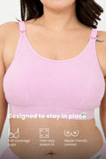 Riva Fine-Rib Cotton Feeding Bra - Baby Pink