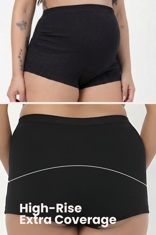 Pregnancy Cotton Panty (Pack of 3) (Skin, Rose Gold & Black)