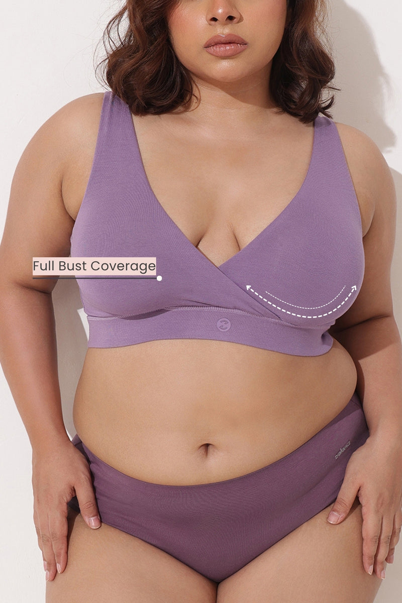 247 (Upgraded) Lavender Modal Padded Maternity Feeding Bra