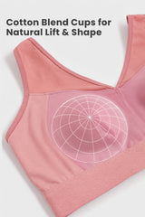 Sculpt & Lift Powermesh Bra - Paper Peach